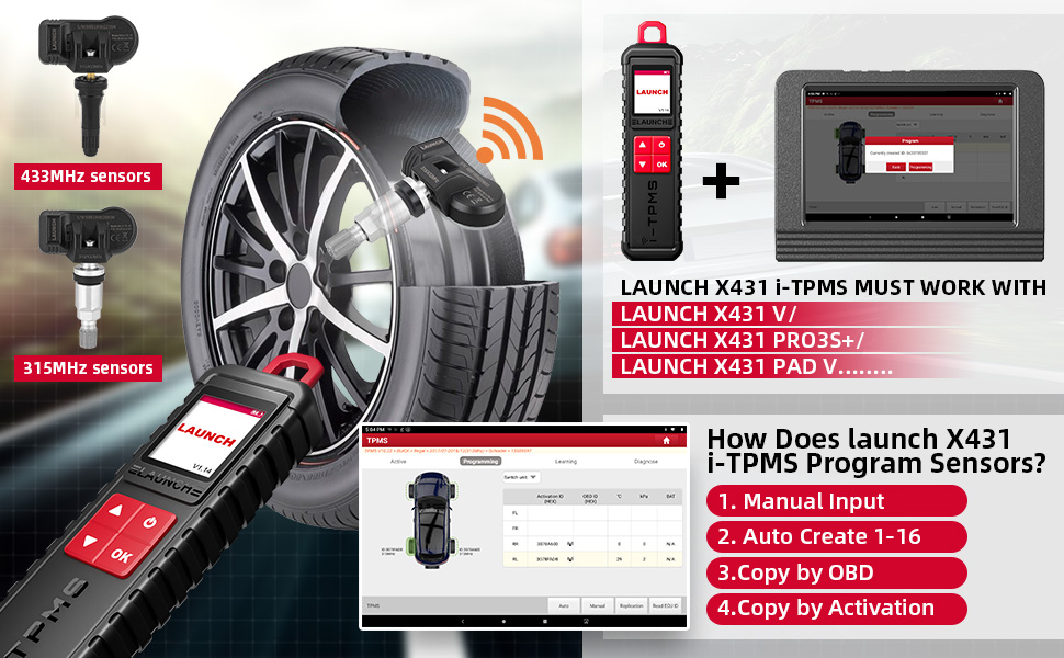 Запуск инструментов программирования X431 i - TPMS TPMS