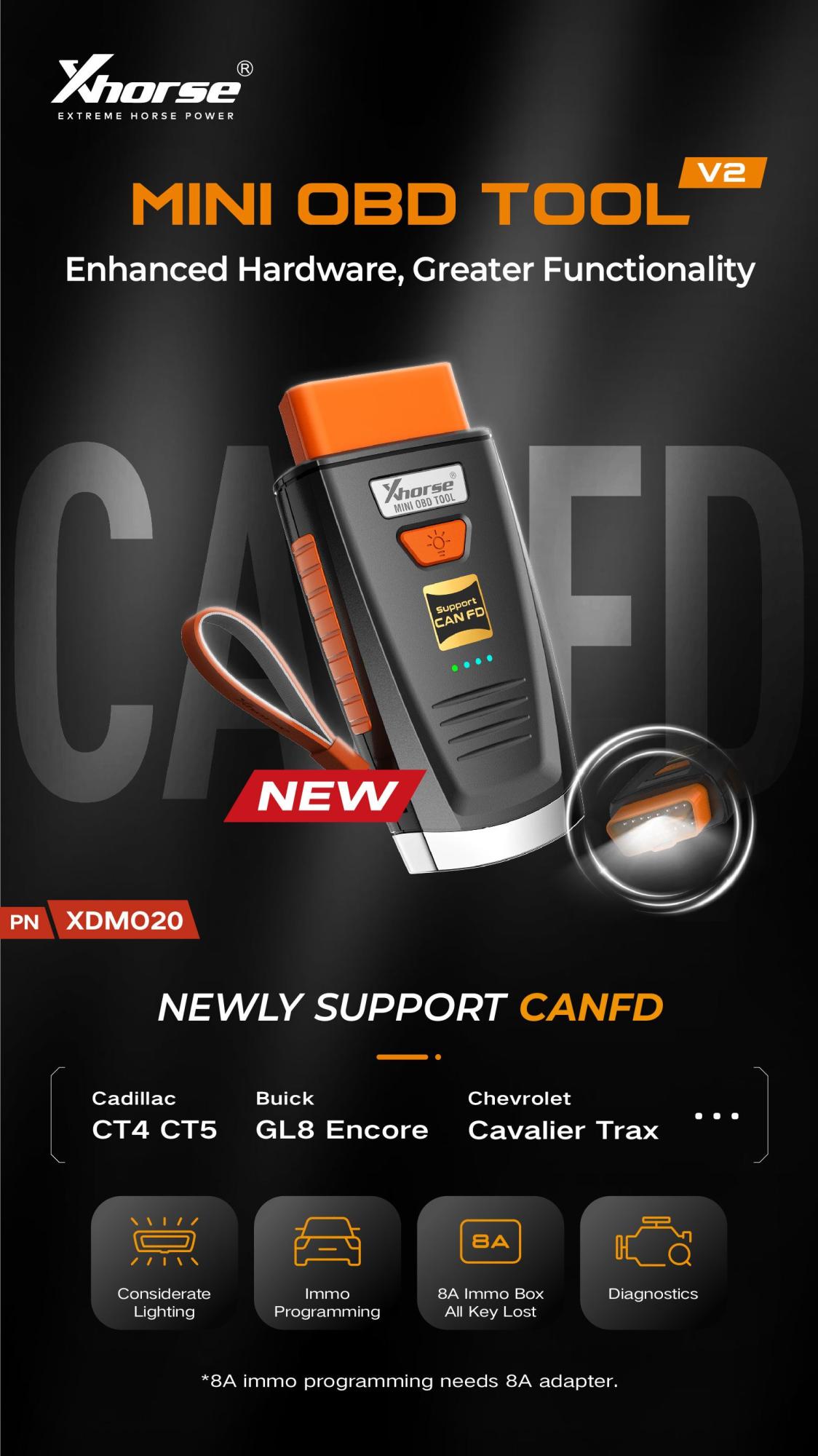 Скачать Xhorse Mini OBD V2 XDMO20