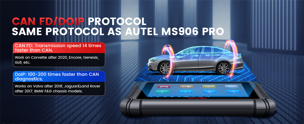 Общесистемный диагностический сканер Autel Maxicheck MX900 OBD2, двустороннее управление, DoIP / CAN FD, считывание / очистка кода, служба 40 +, обновление MK808 / MX808