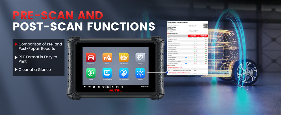 Общесистемный диагностический сканер Autel Maxicheck MX900 OBD2, двустороннее управление, DoIP / CAN FD, считывание / очистка кода, служба 40 +, обновление MK808 / MX808