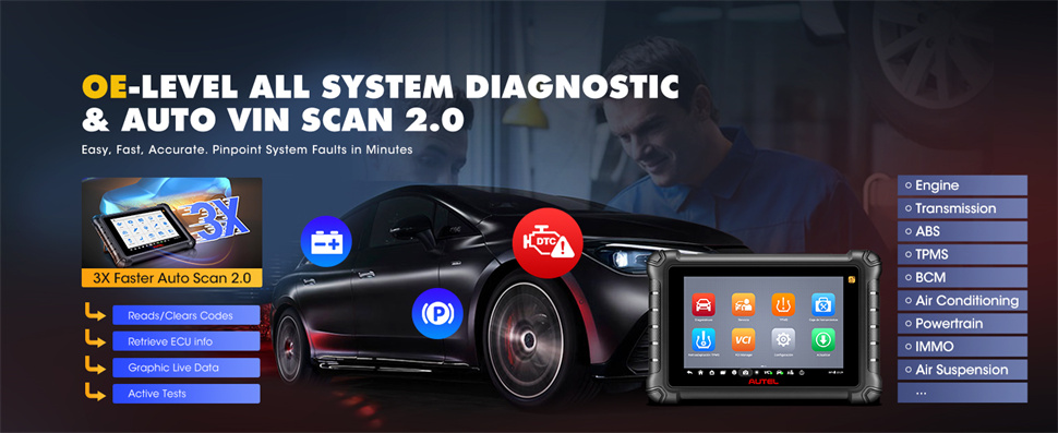 Autel Maxidas DS900TS DS900 - TS Беспроводная диагностика TPMS Расширенный код ECU OE Все системы диагностики 40 +