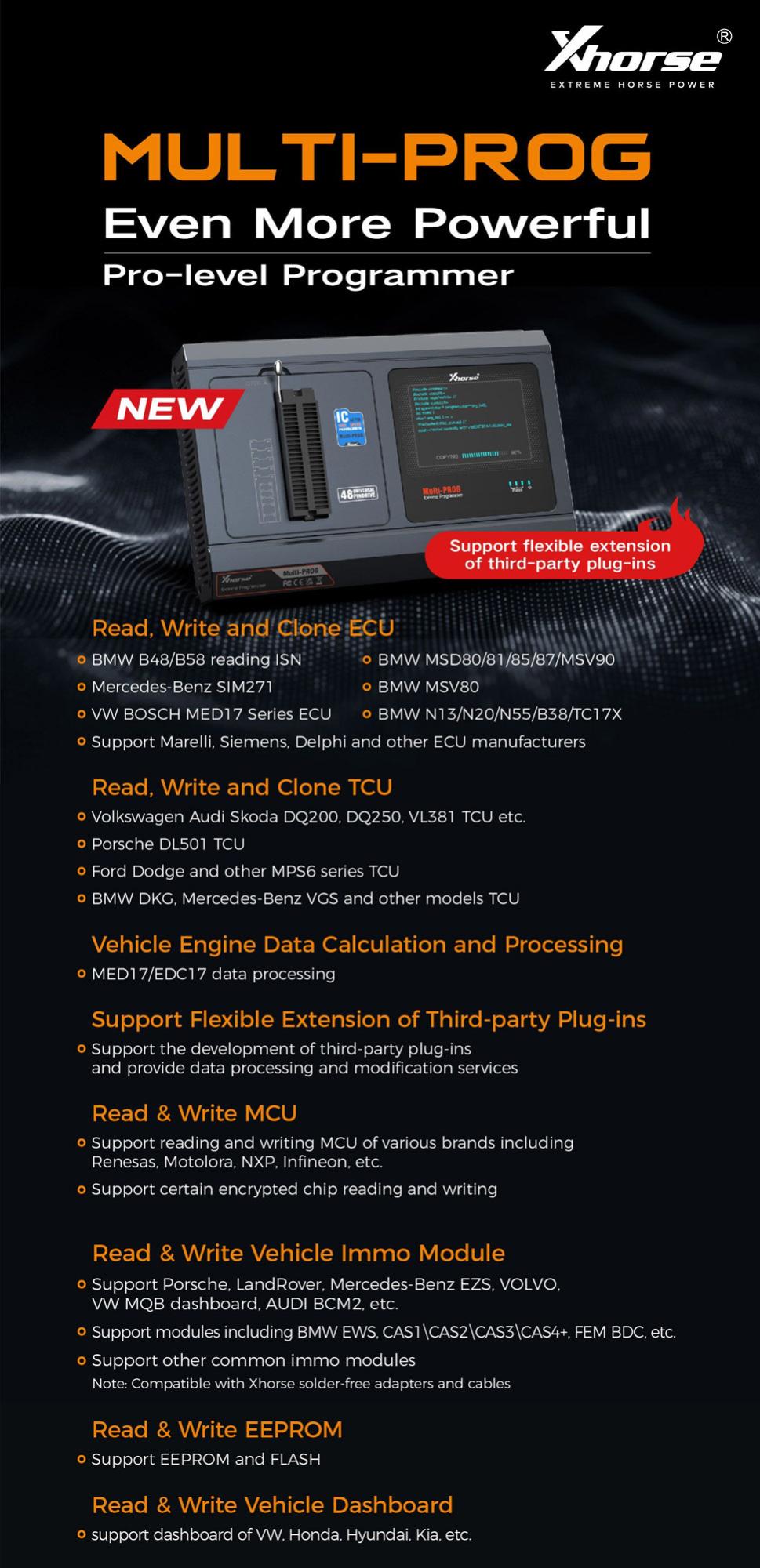 Программисты Xhorse Prolevel ECU TCU