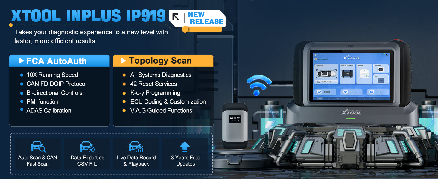 Беспроводная диагностика XTOOL InPlus IP919
