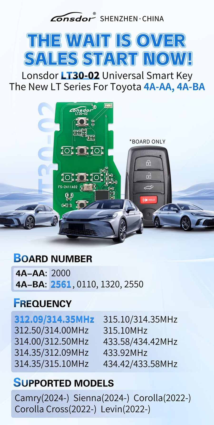 Lonsdor LT30 - 02 Toyota 4A - AA 4A - BA Универсальная интеллектуальная панель ключей только для K518 PRO