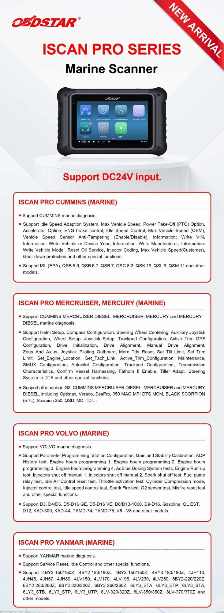 OBDSTAR ISCAN PRO SERIES MARINE Scanner