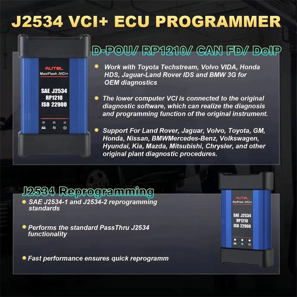 Программное обеспечение Autel MaxiFlash JVCI + J2534 RP1210 ISO 22900 ECU