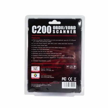 Устройство чтения кода Creator C200 OBDII / EOBD