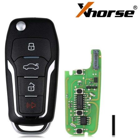 Xhorse XEFO01EN Супер ключ дистанционного управления Ford Flip 4 Кнопка Встроенный суперчип на английском языке 5 шт. / партия