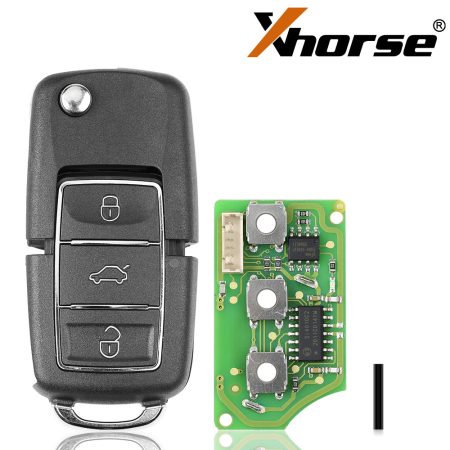 Xhorse XKB506EN Кабельный ключ дистанционного управления VW B5 Flip 3 Кнопка Экстремальный черный 5 шт. / партия