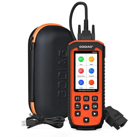 GODIAG GD202 Двигатель ABS SRS трансмиссия 4 Системный диагностический прибор с 11 специальными функциями
