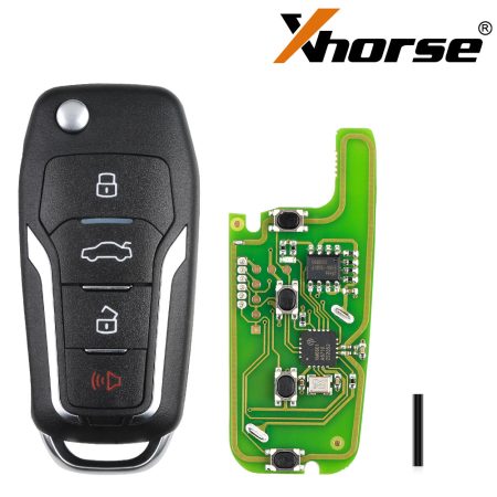 Xhorse XKFO01EN Кабельный ключ дистанционного управления Форд Кондор перевернуть 4 кнопки Невозможный ключ Король 5 шт. / партия