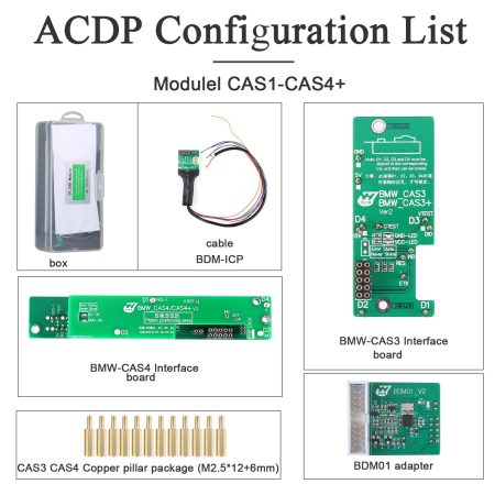 Мини - ACDP ACDP - 2 Модуль 1, BMW CAS1 - CAS4 + IMMO Программирование ключей и замена спидометра Лицензия A500 Добавлена функция CAS4 OBD