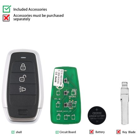 AUTEL IKEYAT003AL 3 Кнопки Универсальный интеллектуальный ключ 5 шт. / партия