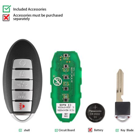 AUTEL IKEYNS005AL Nissan 5 Кнопки Умный ключ 5 шт. / партия