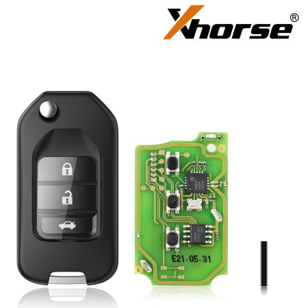 Xhorse XKHO00EN Кабельный ключ дистанционного управления Honda Flip 3 Кнопки Английская версия 5 шт. / партия