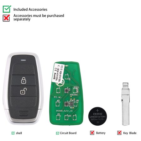 AUTEL IKEYAT002AL 2 Кнопки Универсальный интеллектуальный ключ 5 шт. / партия