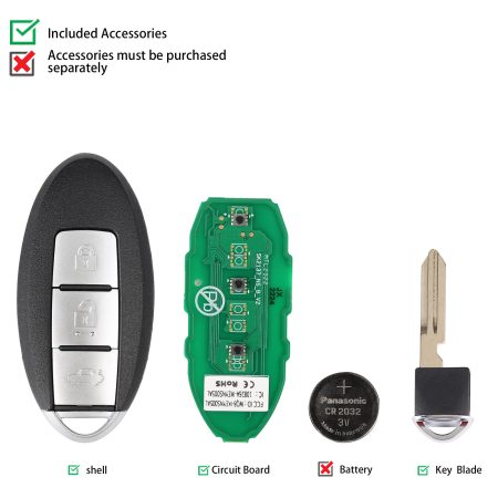 AUTEL IKEYNS004AL Nissan 3 Кнопки Универсальный умный ключ 5 шт. / партия