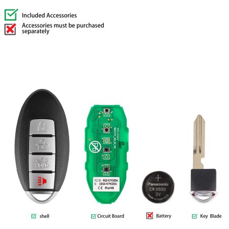 AUTEL IKEYNS004AL Nissan 4 Кнопки Умные ключи 5 шт. / партия