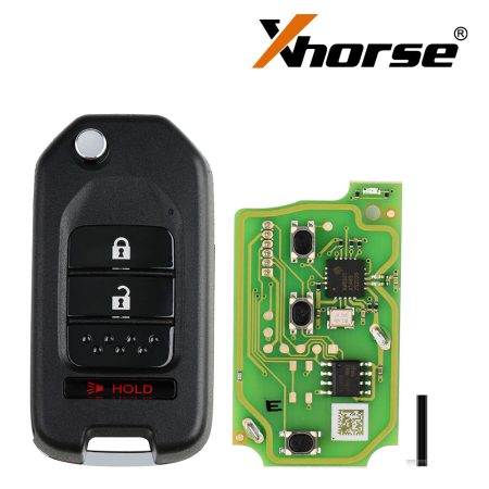 Xhorse XKHO02EN Кабельный ключ дистанционного управления Honda Flip 2 + 1 Кнопка английская версия 5 шт. / партия