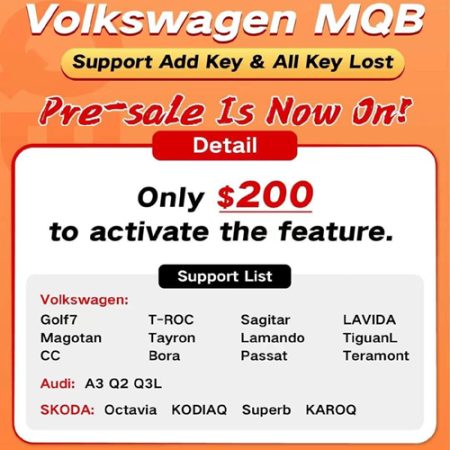 2025 Xhorse Volkswagen MQB Поддержка добавления ключей и всех лицензий на потерю ключей для Key Tool Plus Pad или VVDI2 + VVDI Prog
