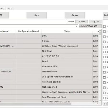 [ONLINE ACTIVATION] CCF Doctor Editor 3.2.1 for 2017-2022 JLR Jaguar via OBD2 No Need Shipping Work for ENET Cable