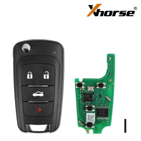 Xhorse XNBU01EN Беспроводной ключ дистанционного управления Buick Flip 4 Кнопки Английская версия 5 шт. / партия