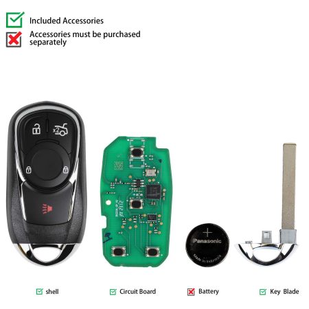 AUTEL IKEYOL004AL 4 кнопки 315 / 433 МГц Независимые универсальные интеллектуальные ключи 5 / партия