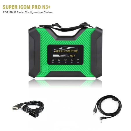 Super ICOM Pro N3 + BMW Базовая конфигурация + кабель OBD + кабель USB + картонная коробка