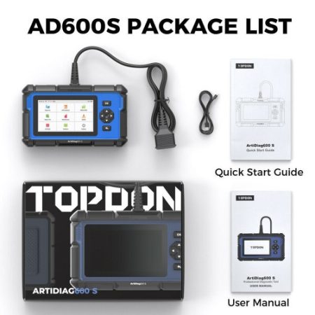 TOPDON ARTIDIAG 600S AD600S Системный диагностический сканер промежуточного уровня 4, служба замены 8, бесплатное обновление на протяжении всей жизни