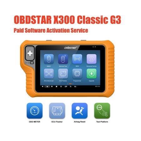 OBDSTAR X300 Classic G3 Кластерная калибровка + сброс подушек безопасности + ECU вспышка + тестовая платформа Платная служба активации программного обеспечения