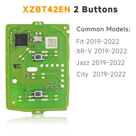 5 XHORSE XZBT42EN 2 Пуговицы HON.D Специальная PCB - плата с корпусом клавиш для Honda Fit 2019 - 2022 XR - V 2018 - 2022 Jazz 2019 - 222 City 2019 - 2021