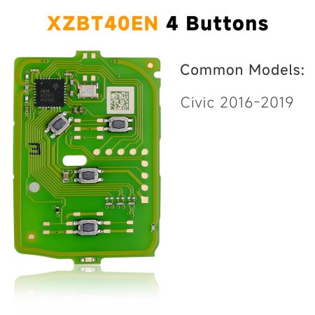 5 XHORSE XZBT40EN 4 Кнопки HON.D PCBS для Honda Civic 2016 - 2019 с корпусом Smart Key