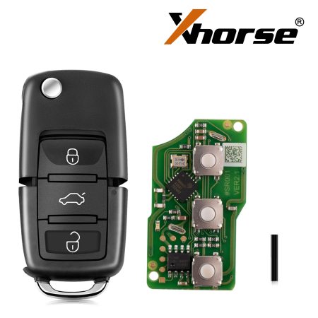 Xhorse XKB501EN Линейный ключ дистанционного управления VW B5 Flip 3 Кнопки английская версия 5 шт. / партия