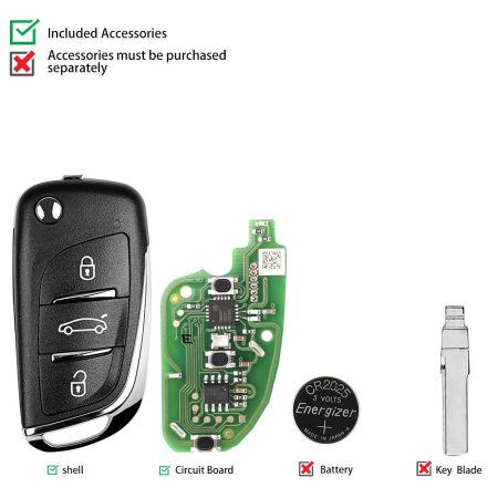 Xhorse XKDS00EN Volkswagen DS Стиль управления линией 3 Кнопки 5 / партия