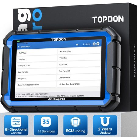TOPDON ArtiDiag Pro V2.0 Двусторонний диагностический диагностический диагностический прибор среднего уровня с кодом ECU, функция сброса 35, DOIP CANFD, 2 года бесплатного обновления