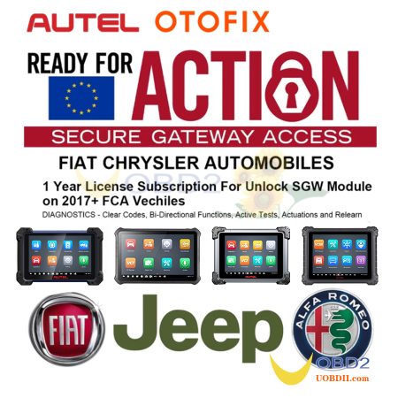 Европейская FCA Chrysler Fiat Alfa SGW Security Gateway Unlock Service for Autel / OTOFIX Tools