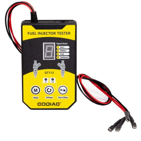 GODIAG GT113 Универсальный прибор для испытания форсунок и комплект для очистки форсунок с адаптером 6 размеров 8 импульсных режимов для автомобилей и мотоциклов