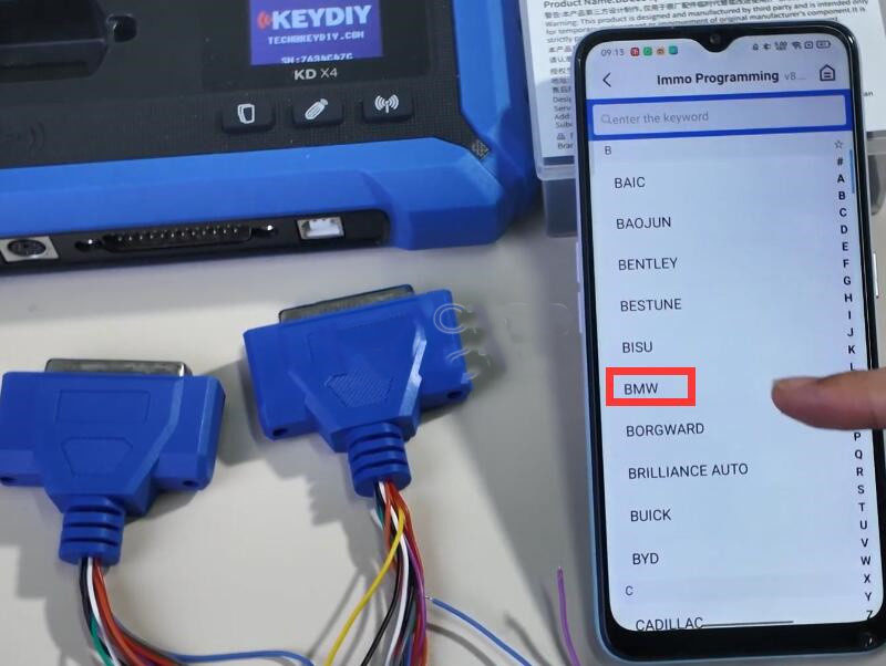 keydiy-bmw-model-selection