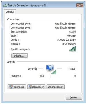 Состояние подключения ELM327 WiFi в Windows XP