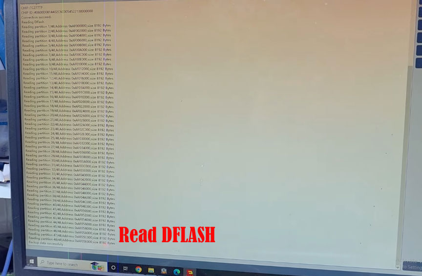 EEPROM data read completion and save prompt