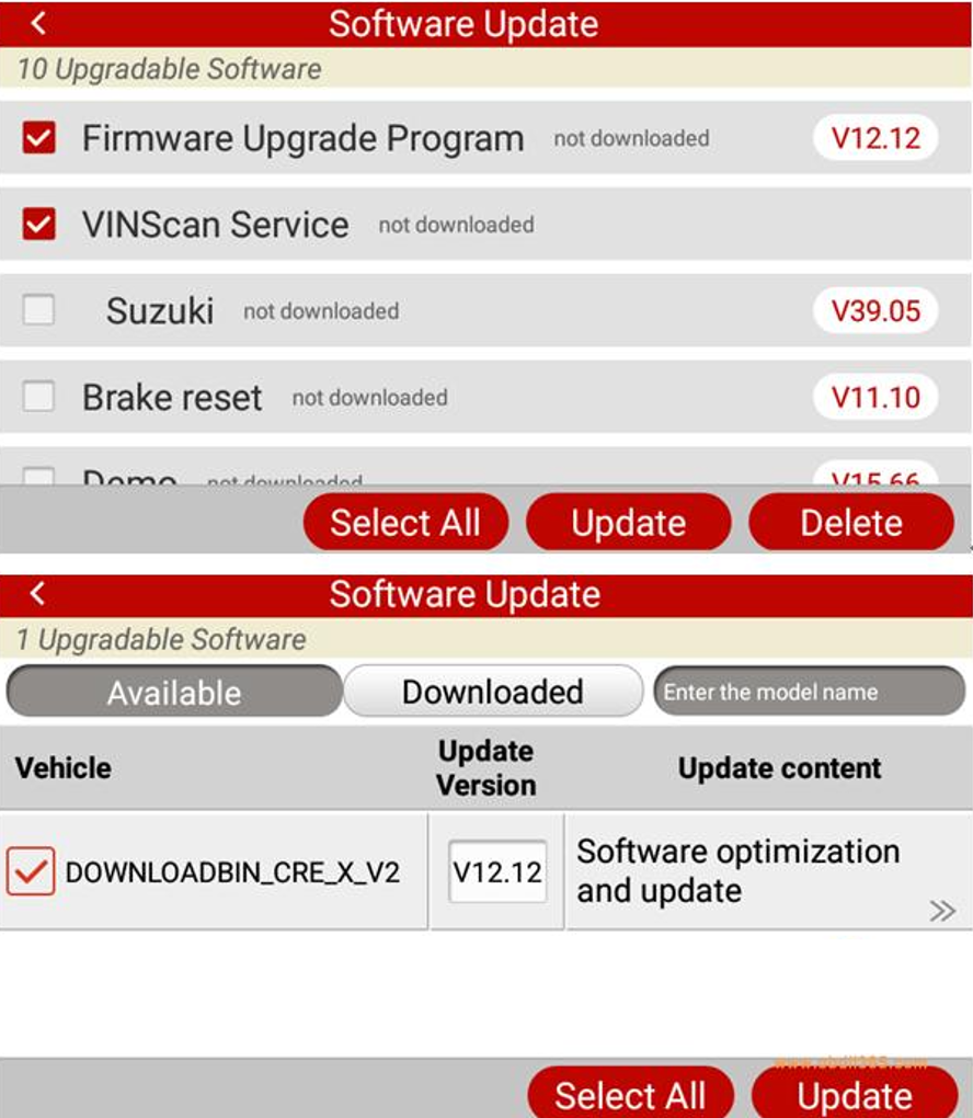 launch crp919 firmware update failed 4