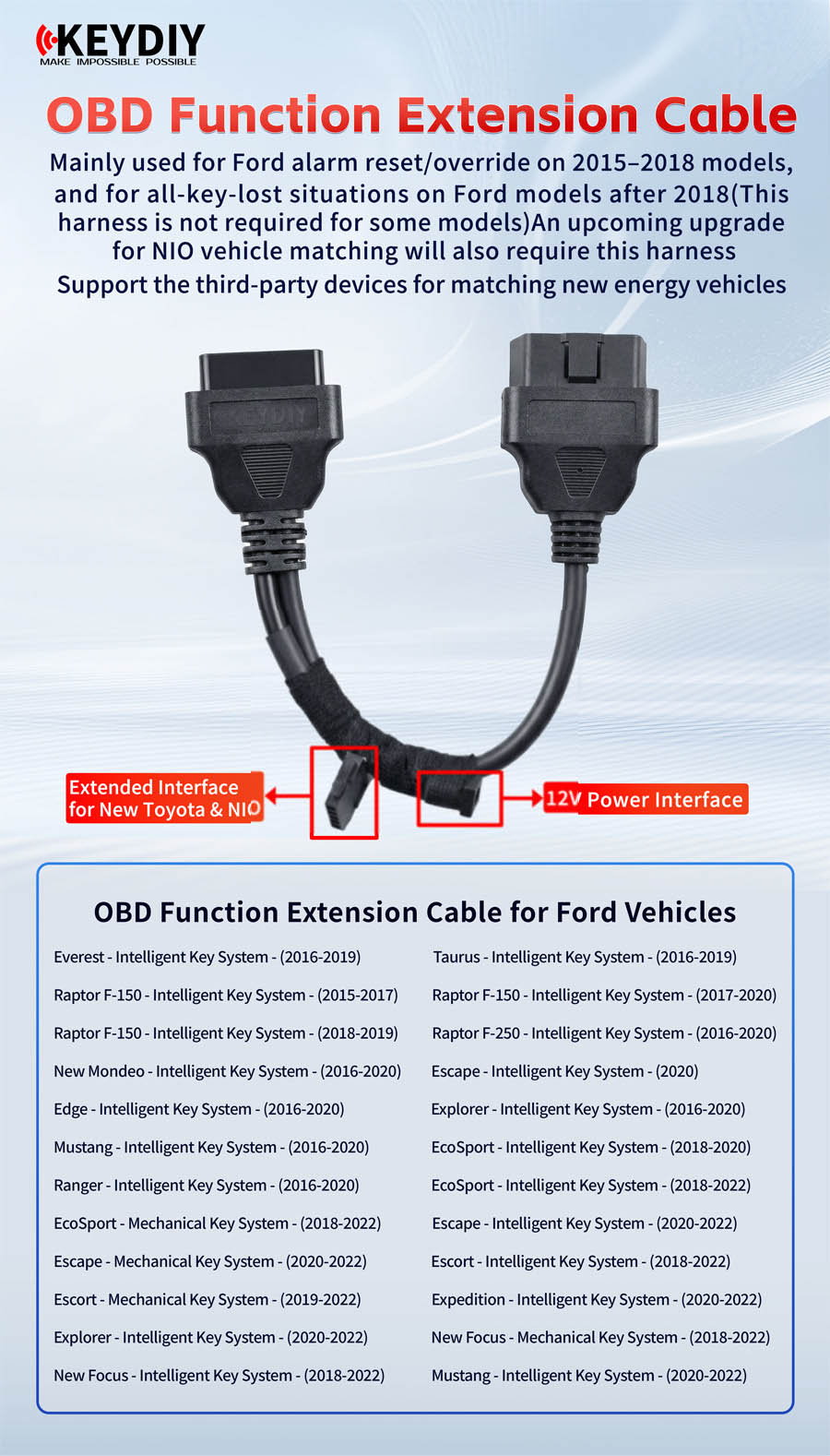 KEYDIY OBD Function Extension Cable