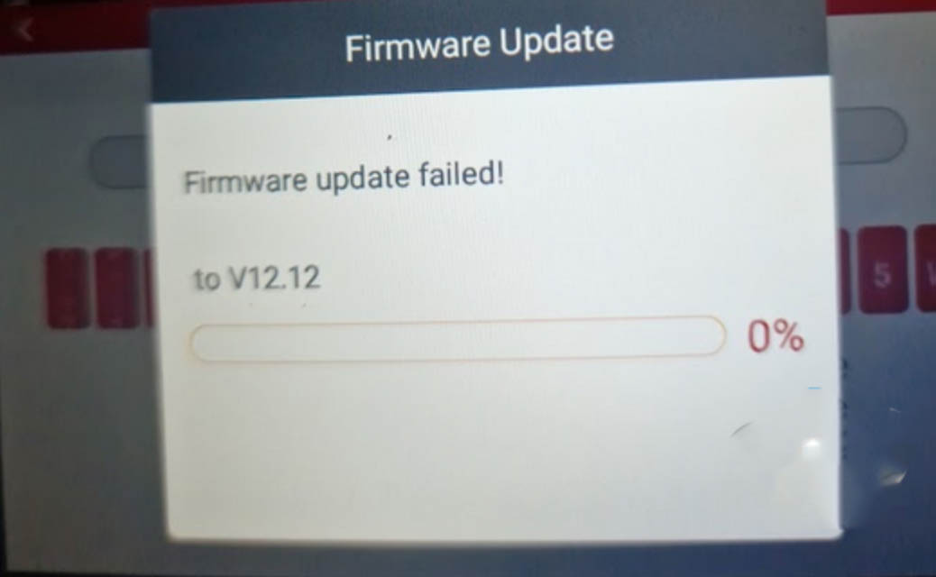 launch crp firmware update failed
