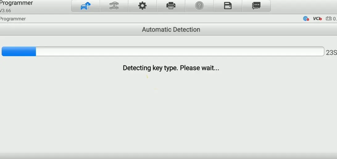 Step 1 – Transponder reading menu