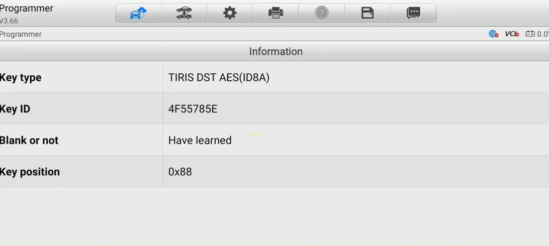 Step 1 – Identified key type 8A-88