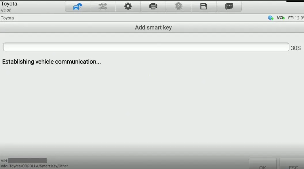 Step 3 – IMMO add smart key menu