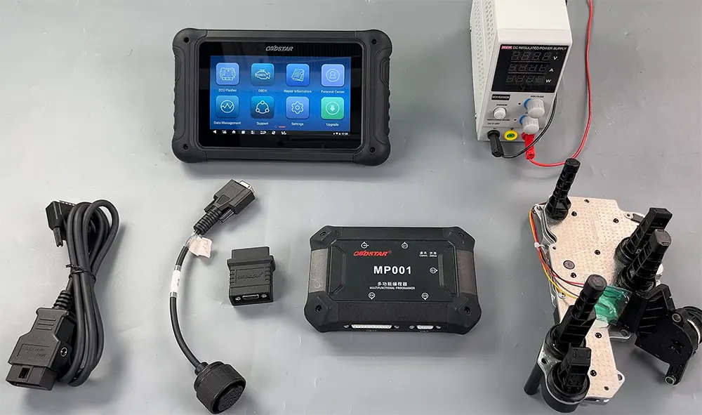 OBDSTAR DC706 with wiring harness and accessories