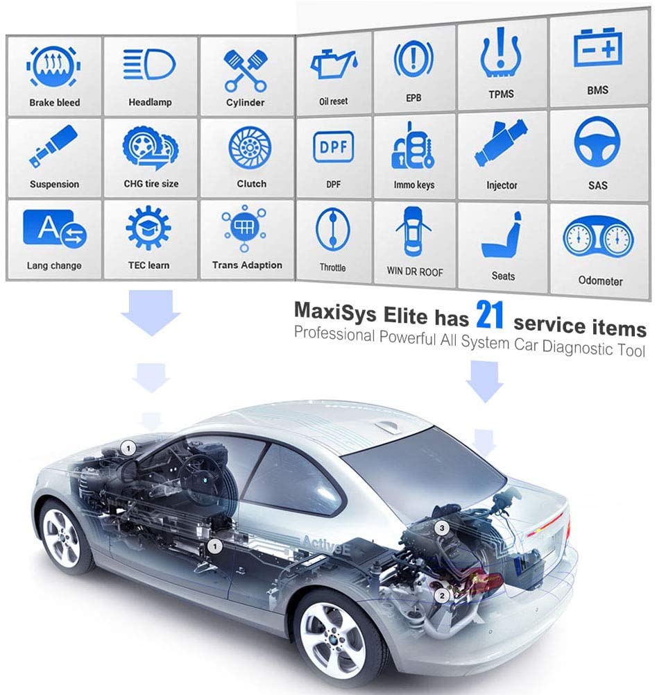 Функция обслуживания Autel MaxiSys Elite