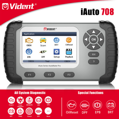 VIDENT iAuto708 Универсальный сканер для всех систем и марок OBDII Диагностический инструмент OBDII