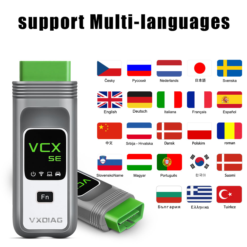 VXDIAG VCX SE для Benz поддерживает языки